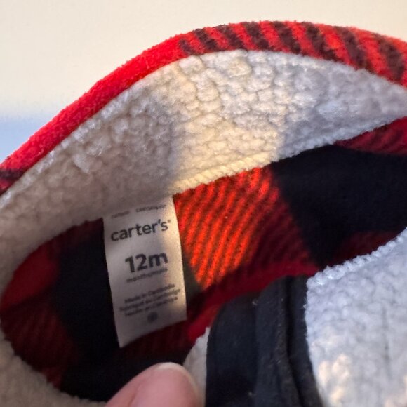 boys henley fleece in buffalo check, size 12 months - Picture 2 of 3